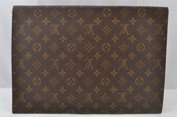 Authentic Louis Vuitton Monogram Poche Plate Documents Case M53522 LV 8898I