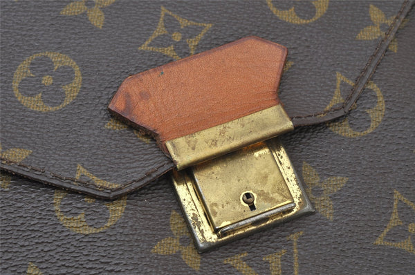 Authentic Louis Vuitton Monogram Poche Plate Documents Case M53522 LV 8898I