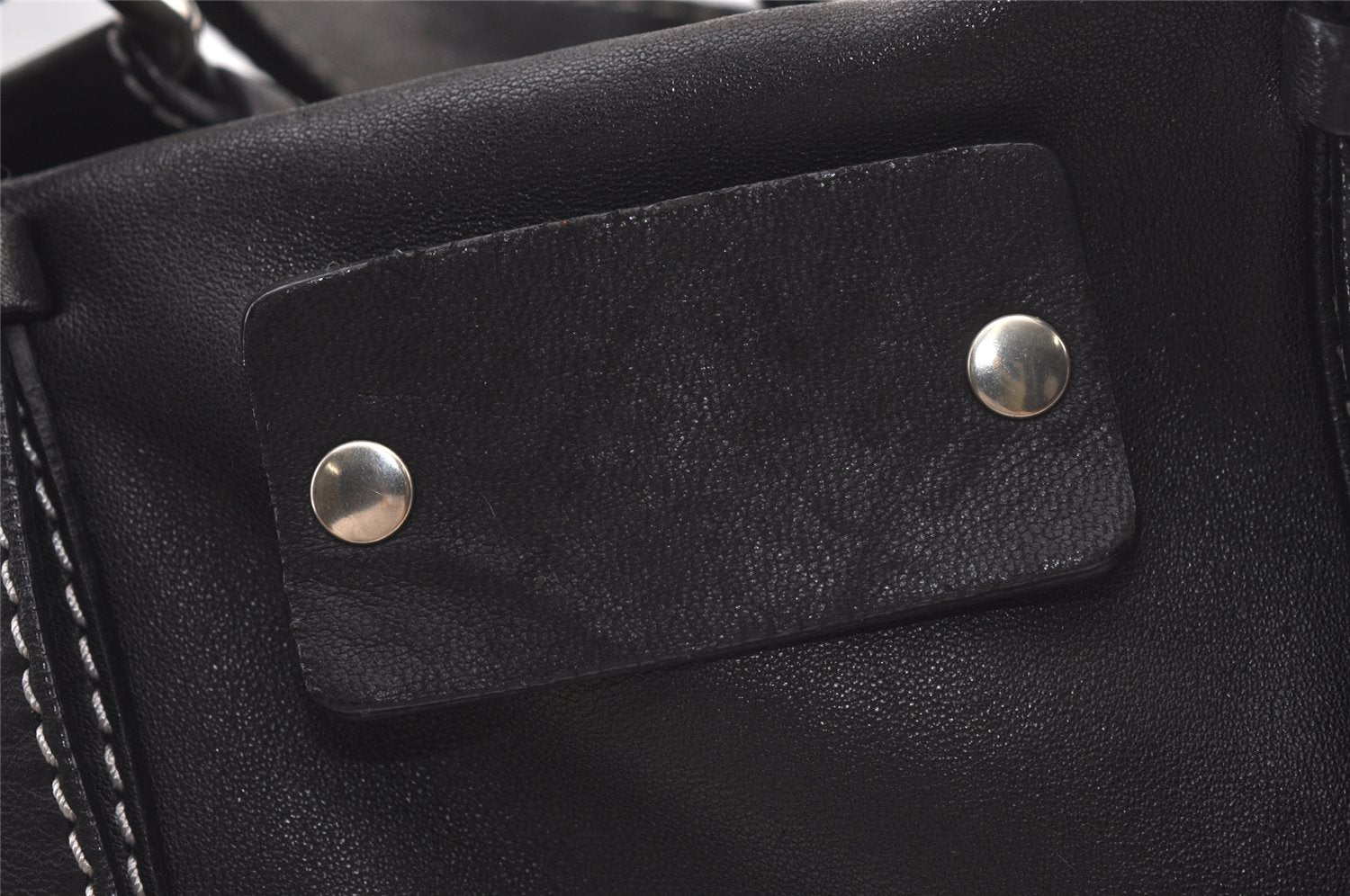 Authentic Chloe Vintage Shoulder Tote Bag Leather Black 8898J