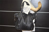 Authentic Chloe Vintage Shoulder Tote Bag Leather Black 8898J