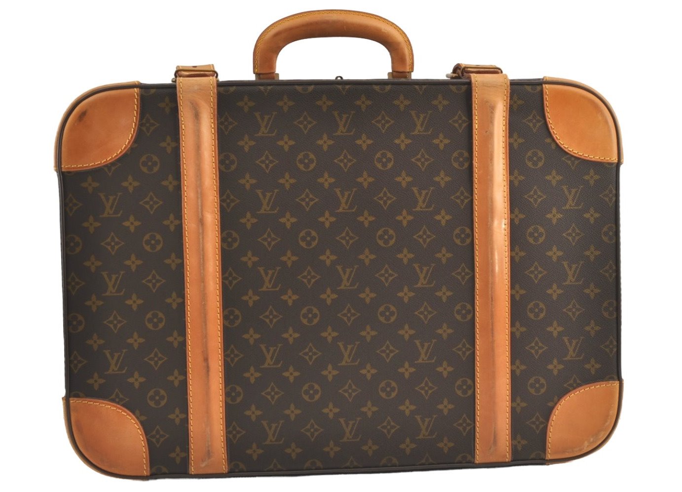 Auth Louis Vuitton Monogram Stratos 60 Trunk Case Travel Bag Old Model LV 8900J