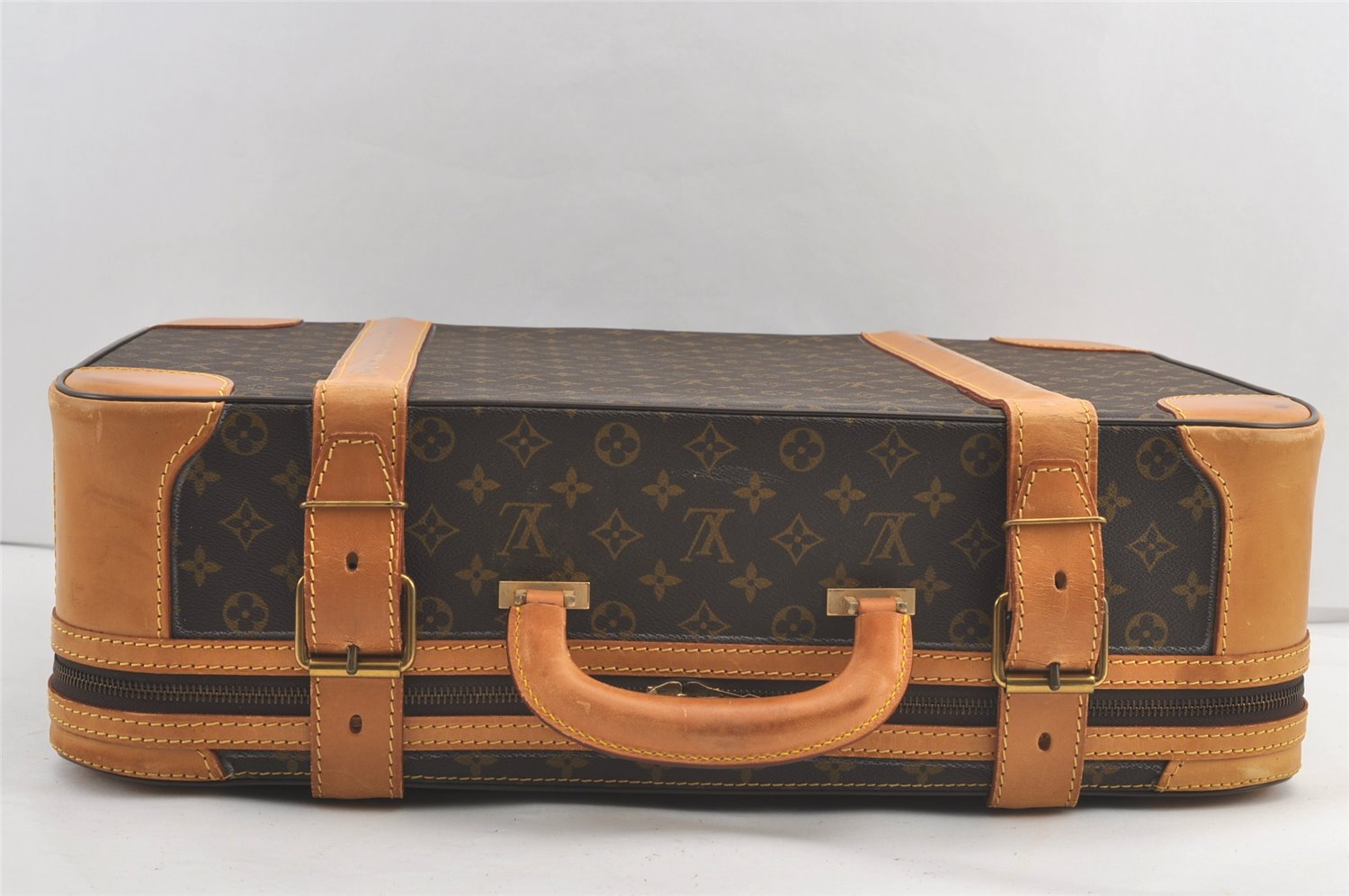 Auth Louis Vuitton Monogram Stratos 60 Trunk Case Travel Bag Old Model LV 8900J