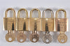 Authentic Louis Vuitton Padlock and Keys 10Set Old Model LV 8900K