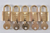 Authentic Louis Vuitton Padlock and Keys 10Set Old Model LV 8900K