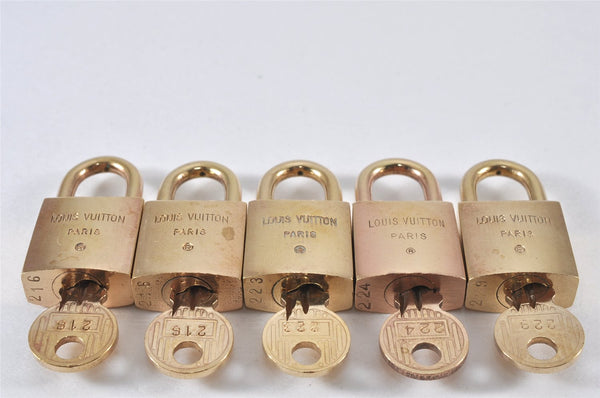 Authentic Louis Vuitton Padlock and Keys 10Set Old Model LV 8900K