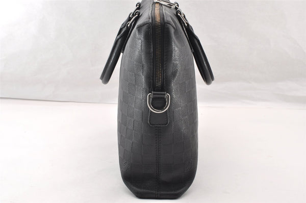 Authentic Louis Vuitton Damier Infini Porte Documents Jour Briefcase Black 8902I