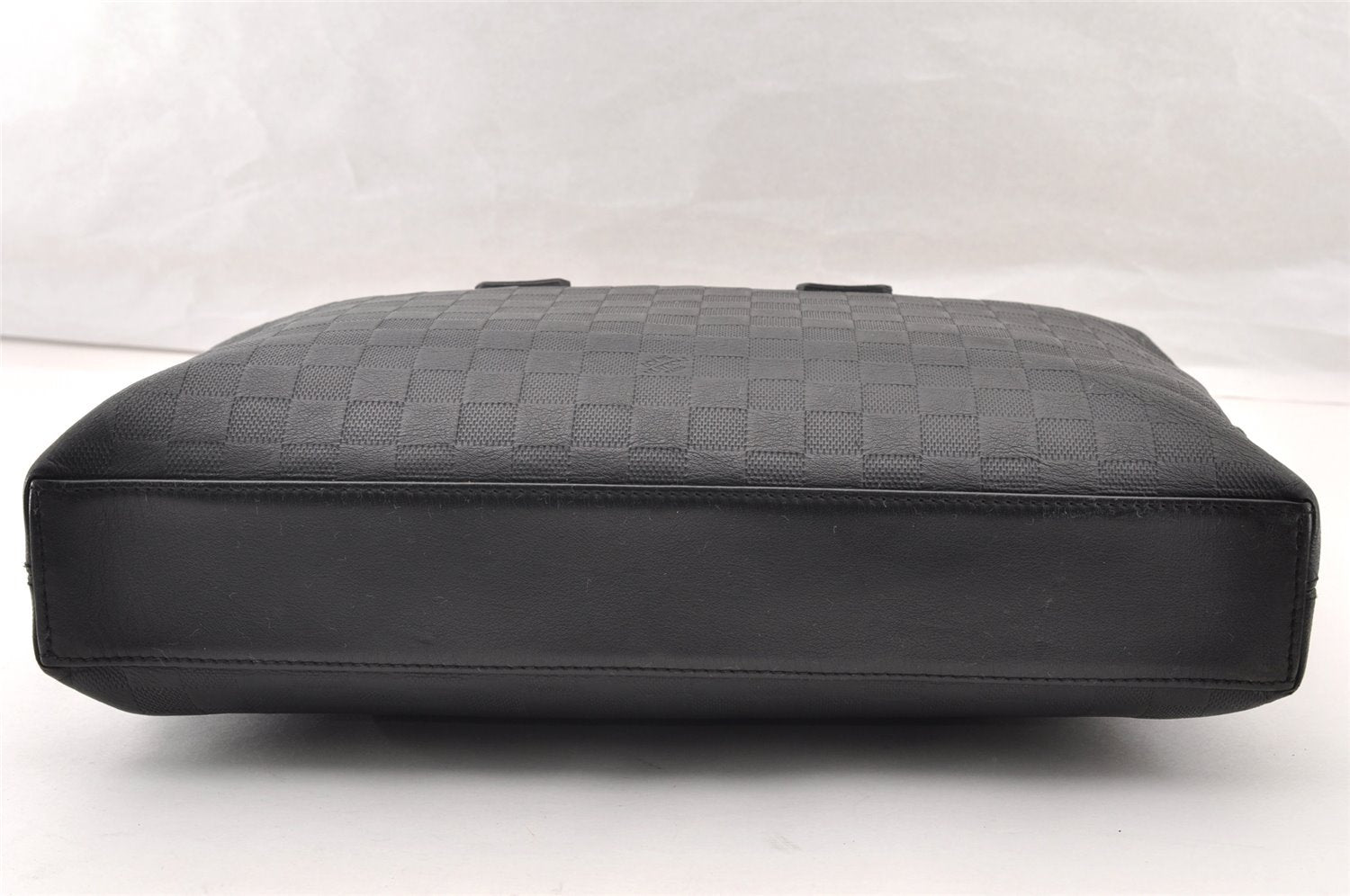 Authentic Louis Vuitton Damier Infini Porte Documents Jour Briefcase Black 8902I