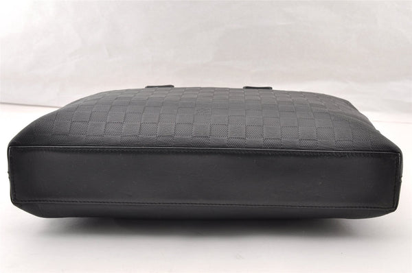 Authentic Louis Vuitton Damier Infini Porte Documents Jour Briefcase Black 8902I