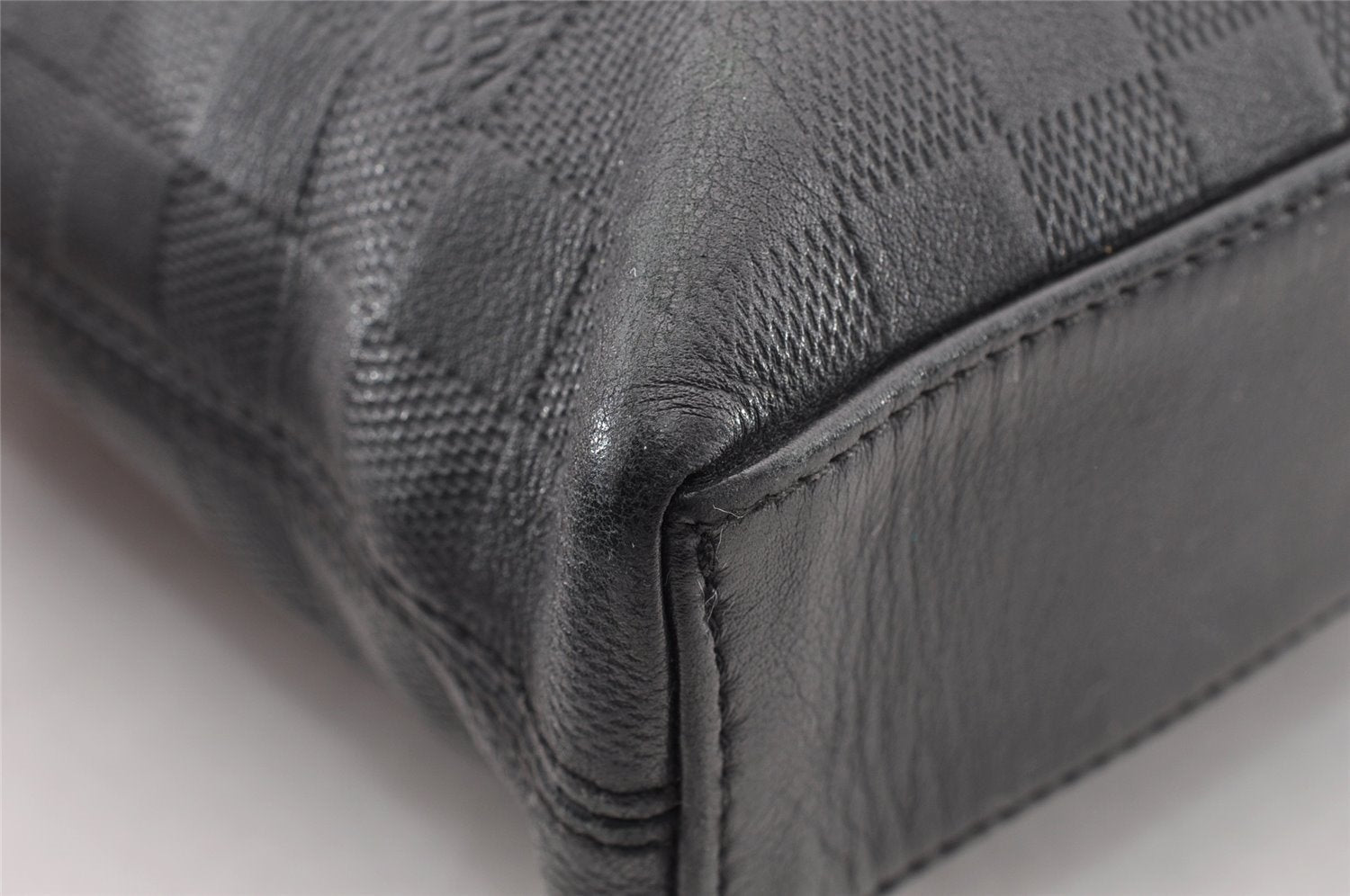 Authentic Louis Vuitton Damier Infini Porte Documents Jour Briefcase Black 8902I