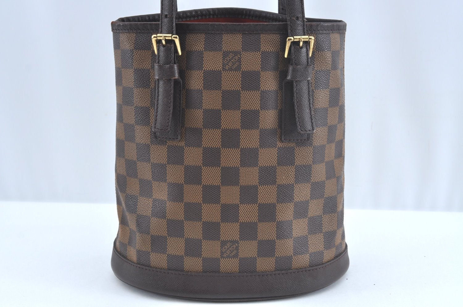 Authentic Louis Vuitton Damier Marais Bucket Shoulder Tote Bag N42240 LV 8902J