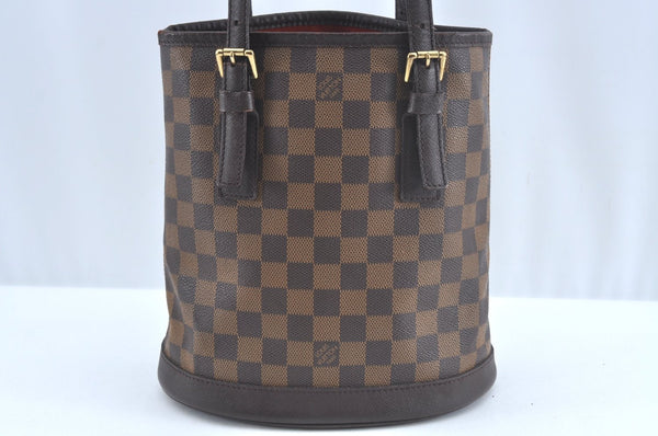 Authentic Louis Vuitton Damier Marais Bucket Shoulder Tote Bag N42240 LV 8902J