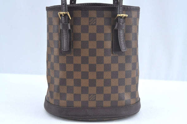 Authentic Louis Vuitton Damier Marais Bucket Shoulder Tote Bag N42240 LV 8902J