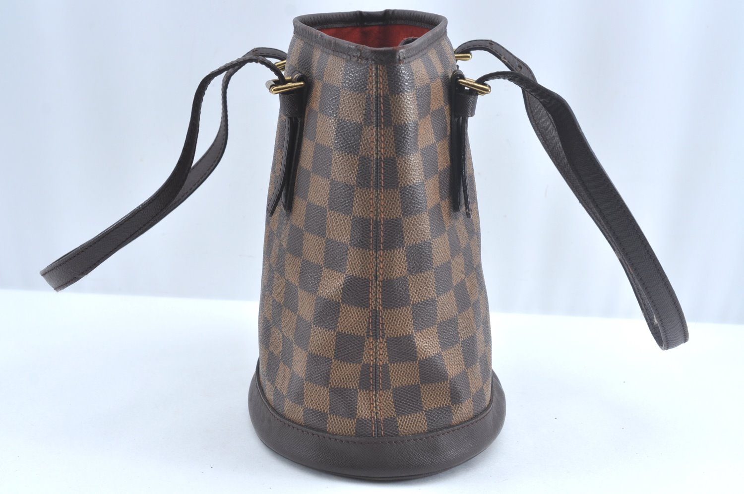Authentic Louis Vuitton Damier Marais Bucket Shoulder Tote Bag N42240 LV 8902J