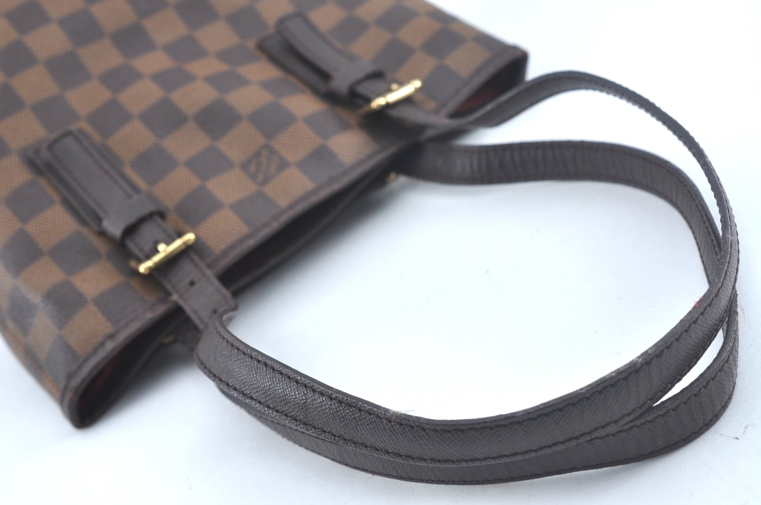 Authentic Louis Vuitton Damier Marais Bucket Shoulder Tote Bag N42240 LV 8902J