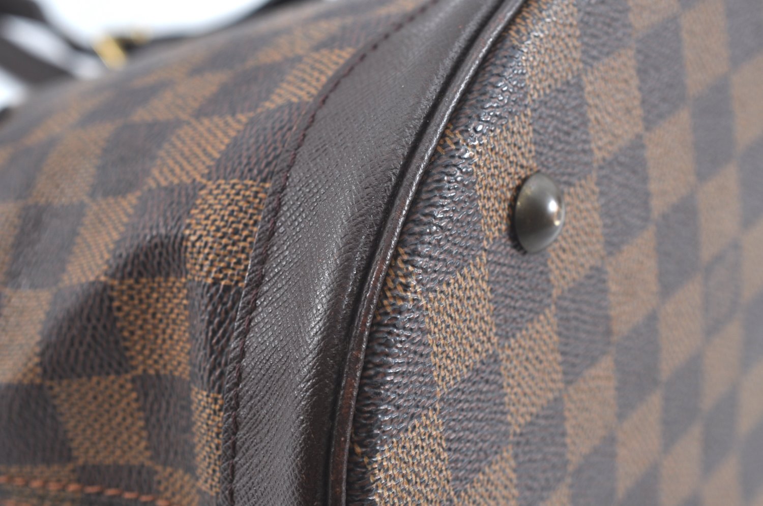 Authentic Louis Vuitton Damier Marais Bucket Shoulder Tote Bag N42240 LV 8902J