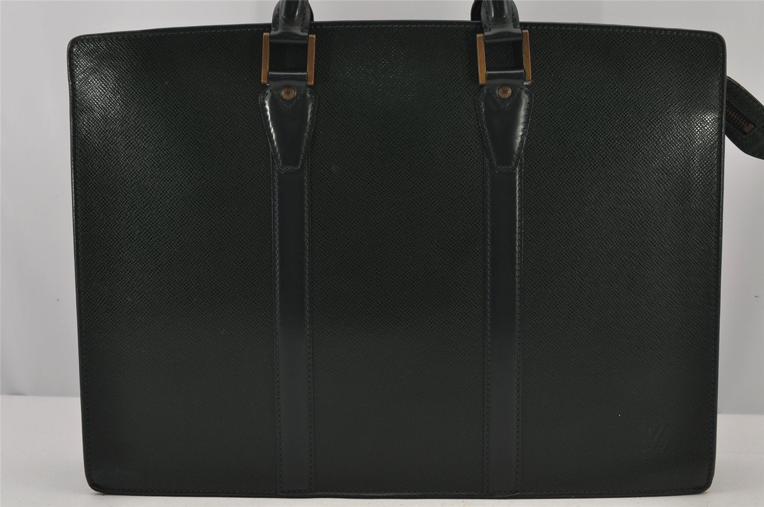 Auth Louis Vuitton Taiga Porte Documents Lozan 2Way Briefcase M30054 Green 8903J