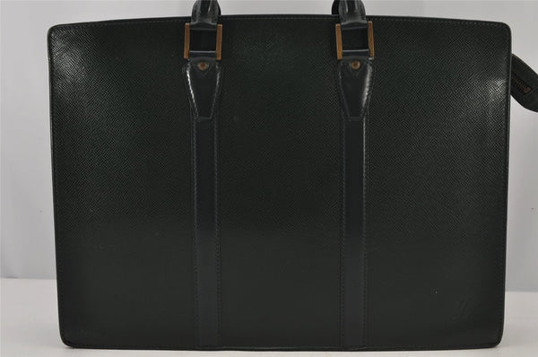 Auth Louis Vuitton Taiga Porte Documents Lozan 2Way Briefcase M30054 Green 8903J