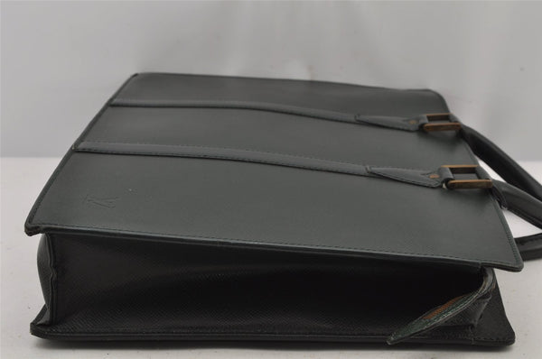 Auth Louis Vuitton Taiga Porte Documents Lozan 2Way Briefcase M30054 Green 8903J
