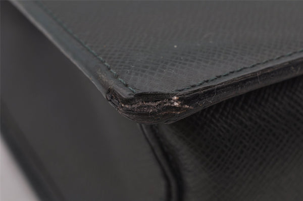 Auth Louis Vuitton Taiga Porte Documents Lozan 2Way Briefcase M30054 Green 8903J