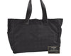 Authentic CHANEL New Travel Line Shoulder Tote Bag Nylon Leather Black 8905J