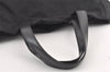 Authentic CHANEL New Travel Line Shoulder Tote Bag Nylon Leather Black 8905J