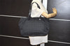 Authentic CHANEL New Travel Line Shoulder Tote Bag Nylon Leather Black 8905J