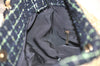 Authentic CHANEL Camellia Straw Tweed Shoulder Tote Bag Beige 8906J