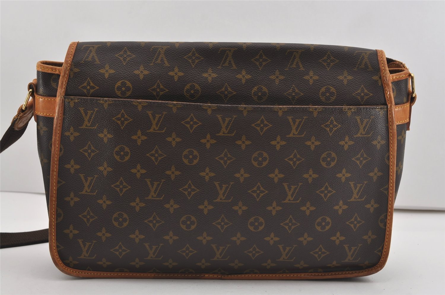 Authentic Louis Vuitton Monogram Gibeciere GM Shoulder Cross Bag M42246 LV 8907I