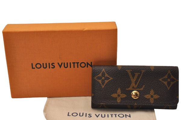 Authentic Louis Vuitton Monogram Multicles 4 Hooks Key Case M62631 Box 8907J