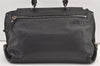 Authentic Salvatore Ferragamo Sophia Gancini Leather 2Way Hand Bag Black 8909J