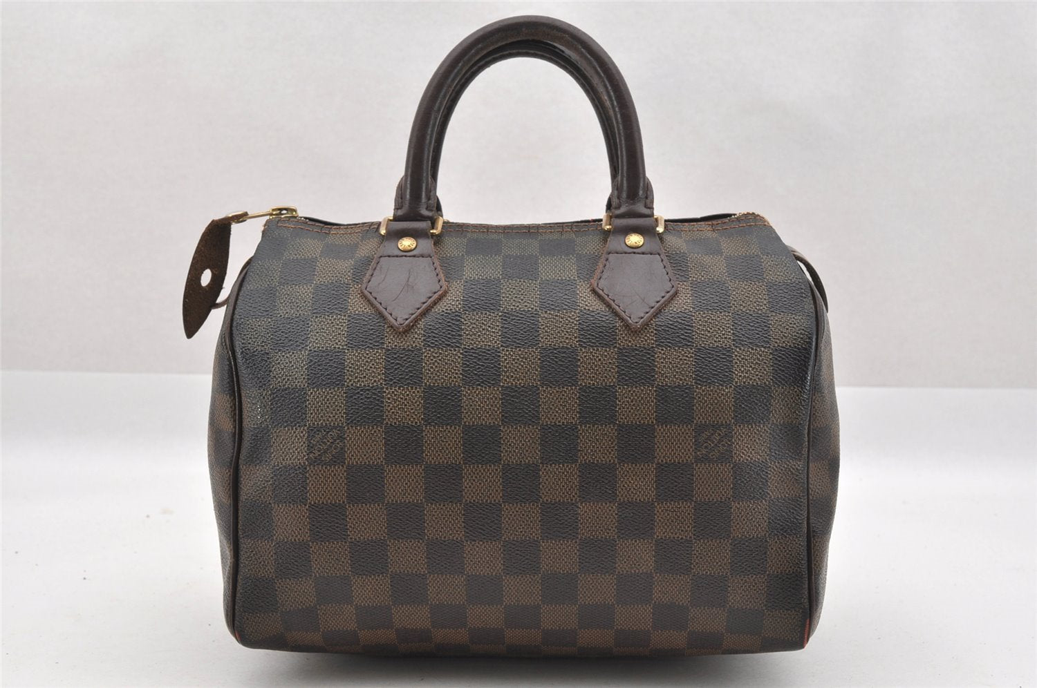 Authentic Louis Vuitton Damier Speedy 25 Hand Boston Bag Purse N41365 LV 8910I