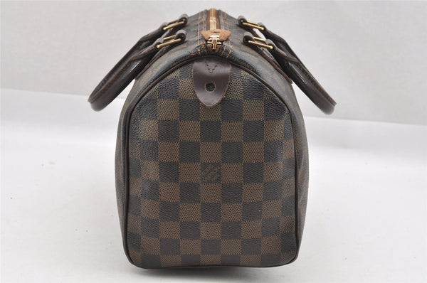 Authentic Louis Vuitton Damier Speedy 25 Hand Boston Bag Purse N41365 LV 8910I