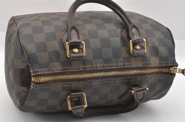 Authentic Louis Vuitton Damier Speedy 25 Hand Boston Bag Purse N41365 LV 8910I