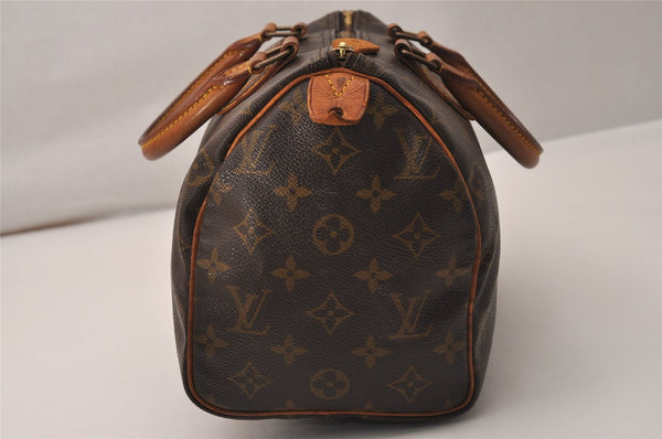 Authentic Louis Vuitton Monogram Speedy 25 Boston Hand Bag M41528 LV 8910J