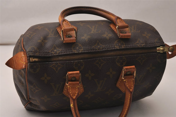 Authentic Louis Vuitton Monogram Speedy 25 Boston Hand Bag M41528 LV 8910J