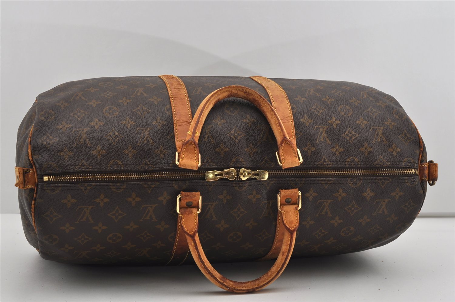 Authentic Louis Vuitton Monogram Keepall Bandouliere 50 M41416 Boston Bag 8911I