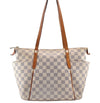 Authentic Louis Vuitton Damier Azur Totally PM Tote Bag White N41280 LV 8912I
