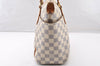 Authentic Louis Vuitton Damier Azur Totally PM Tote Bag White N41280 LV 8912I