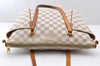 Authentic Louis Vuitton Damier Azur Totally PM Tote Bag White N41280 LV 8912I