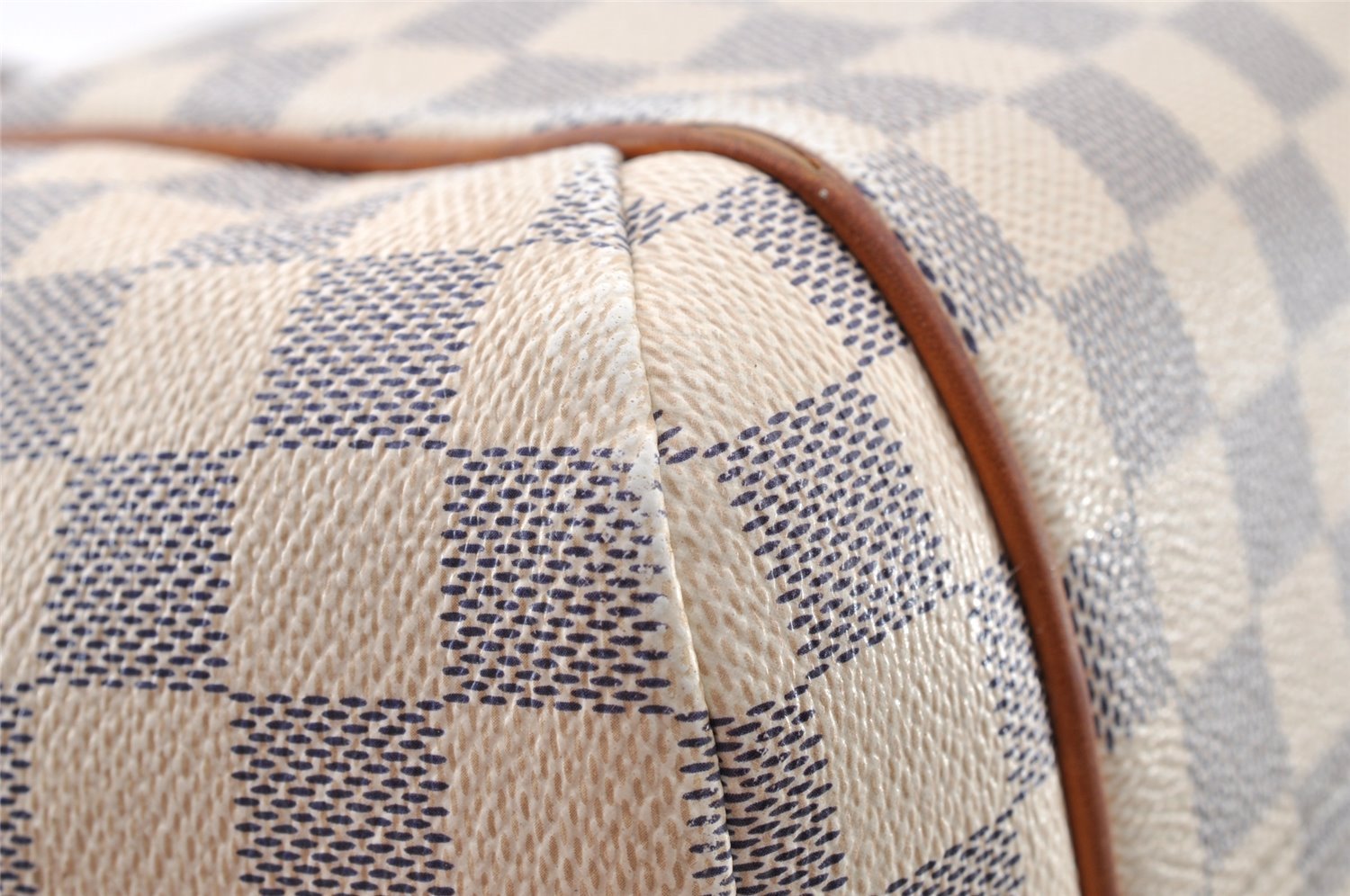 Authentic Louis Vuitton Damier Azur Totally PM Tote Bag White N41280 LV 8912I