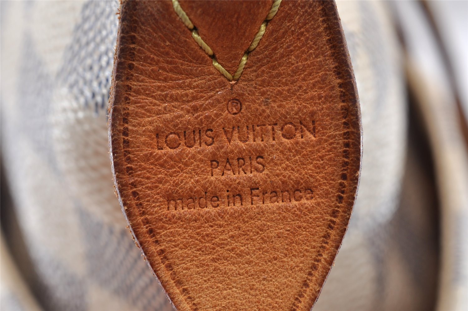 Authentic Louis Vuitton Damier Azur Totally PM Tote Bag White N41280 LV 8912I