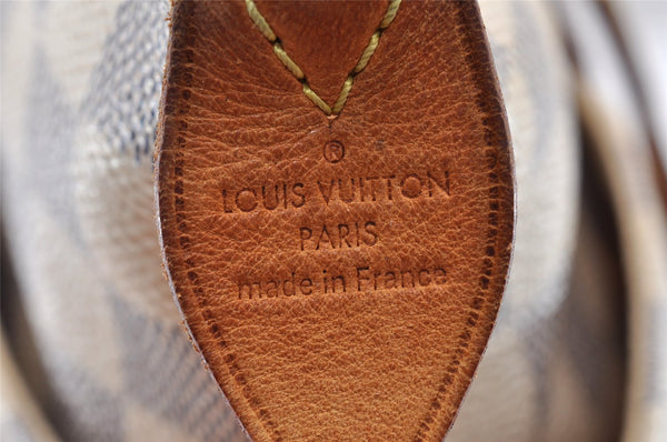 Authentic Louis Vuitton Damier Azur Totally PM Tote Bag White N41280 LV 8912I