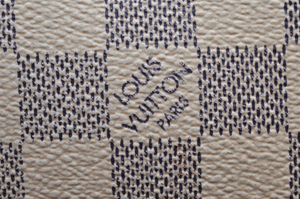 Authentic Louis Vuitton Damier Azur Totally PM Tote Bag White N41280 LV 8912I