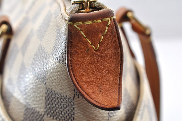 Authentic Louis Vuitton Damier Azur Totally PM Tote Bag White N41280 LV 8912I