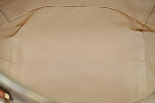 Authentic Louis Vuitton Damier Azur Totally PM Tote Bag White N41280 LV 8912I