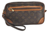 Authentic Louis Vuitton Monogram Marly Dragonne Clutch Hand Bag Old Model 8912J