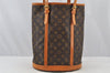 Authentic Louis Vuitton Monogram Bucket GM Shoulder Tote Bag M42236 Junk 8914I