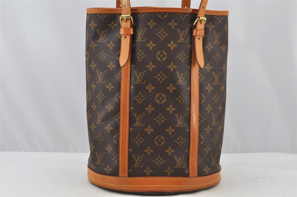 Authentic Louis Vuitton Monogram Bucket GM Shoulder Tote Bag M42236 Junk 8914I