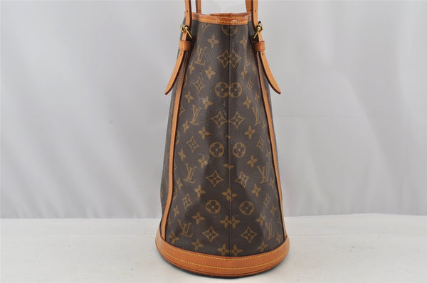 Authentic Louis Vuitton Monogram Bucket GM Shoulder Tote Bag M42236 Junk 8914I