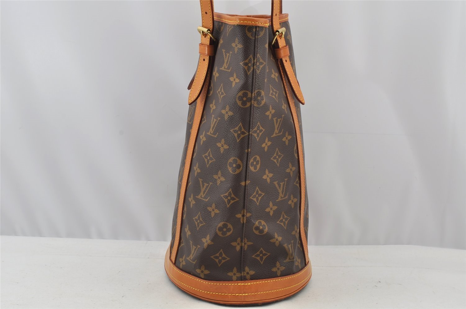 Authentic Louis Vuitton Monogram Bucket GM Shoulder Tote Bag M42236 Junk 8914I